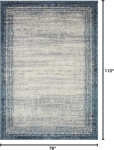 مجموعة Loloi II Austen AUS-02 Pebble/Blue 6'-7 "x 9'-2" سجادة المنطقة in Saudi Arabia