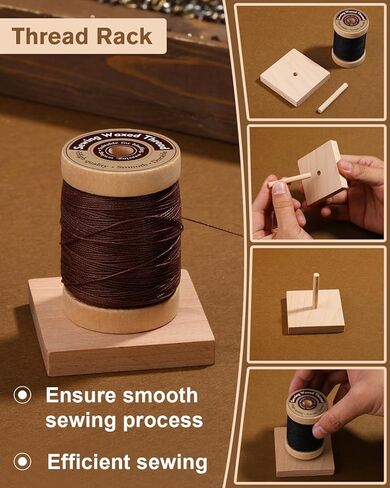 طقم خياطة من جلد فوسنو ، إبر جلدية لخياطة يدوي ، مجموعة خياطة جلدية مع خيوط متجانسة شمعية نطق إبرة من الجلد مقاطع خياطة ثقيلة للخدمة لأكياس الأحذية القماشية in Kuwait