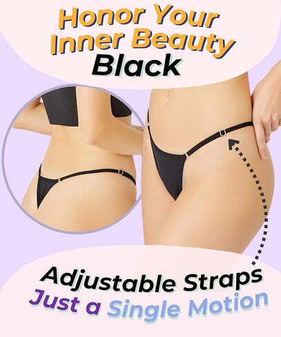 6 Piece Adjustable Cotton Thongs Sexy Underwear Pack Ladies Panties 100% Cotton Pack of Thongs G String in Saudi Arabia