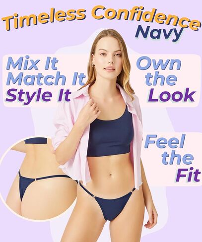 6 Piece Adjustable Cotton Thongs Sexy Underwear Pack Ladies Panties 100% Cotton Pack of Thongs G String in Saudi Arabia