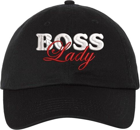 Boss Lady Embroidered Soft Cotton Dad Hat Adjustable Cap for Women in Saudi Arabia