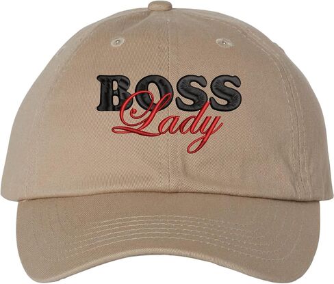 Boss Lady Embroidered Soft Cotton Dad Hat Adjustable Cap for Women in Saudi Arabia