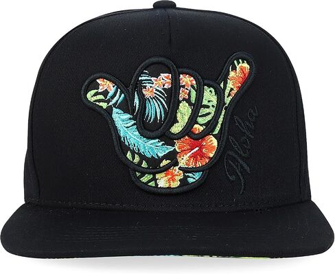 Trendy Apparel Shop Hibiscus Hawaiian Tropical Floral Aloha Embroidered Snapback Cap in Saudi Arabia