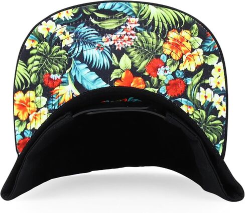Trendy Apparel Shop Hibiscus Hawaiian Tropical Floral Aloha Embroidered Snapback Cap in Saudi Arabia