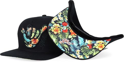 Trendy Apparel Shop Hibiscus Hawaiian Tropical Floral Aloha Embroidered Snapback Cap in Saudi Arabia