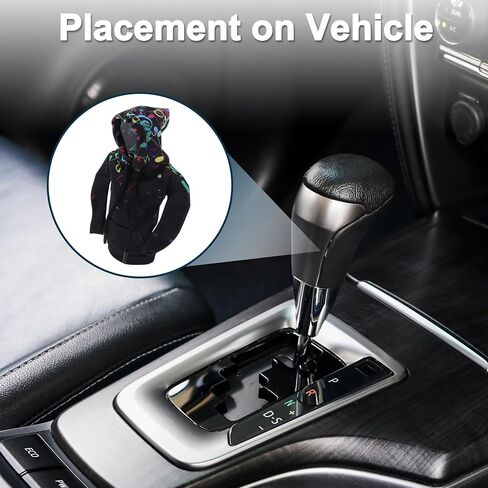Car SUV Truck Gear Shift Knob Cover Stick Shifting Handle Protector Hoodie Style Black,Colorful Note 1 Pc 16.5x11cm/6.5"x4.33" Polyester in Saudi Arabia