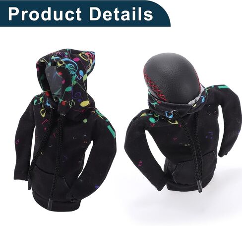 Car SUV Truck Gear Shift Knob Cover Stick Shifting Handle Protector Hoodie Style Black,Colorful Note 1 Pc 16.5x11cm/6.5"x4.33" Polyester in Saudi Arabia