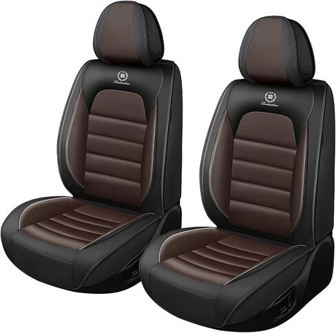 Full Set Car Seat Covers for Chevrolet Chevy Equinox 2006-2026, Waterproof Stain-Resistant Seat Cover, Premium Nappa Leather Seat Protectors with Storage Pockets(Standard 5 Seats/Black&Red) in Kuwait