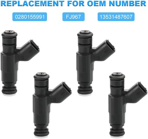 حاقنات الوقود JDMON متوافقة مع Mini Cooper L4 1.6L 2002-2006 و 2008 استبدال FJ967 0280155991 13531487607 in Saudi Arabia