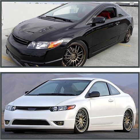 SPEC-D TUNING Smoke Lens Headlights Compatible with 2006-2011 Honda Civic Coupe L+R Pair Head Light Lamp Assembly in Saudi Arabia