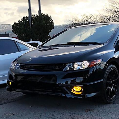 SPEC-D TUNING Smoke Lens Headlights Compatible with 2006-2011 Honda Civic Coupe L+R Pair Head Light Lamp Assembly in Saudi Arabia