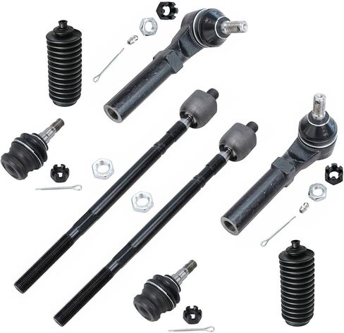 Detroit Axle - 8pc مجموعة التعليق الأمامي لعام 1993-1997 Subaru Impreza Legacy 2 مفاصل الكرة السفلية 4 روابط نهاية قضيب التعادل الداخلية والخارجية 2 Boots 1994 1995 1996 استبدال in Saudi Arabia
