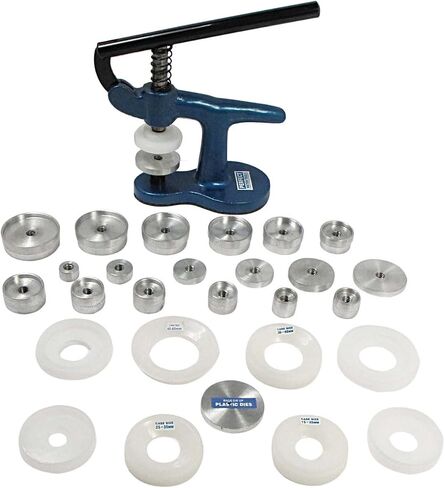 SE 30Pc Watch Glass & Back Fitting Press Tool Set with Cast Iron Machine and Assorted Dies -JT1228 in Saudi Arabia