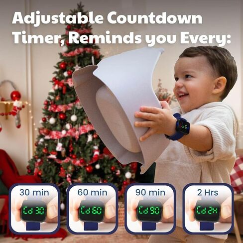 Potty Training Watch for Kids V4 - جهاز تذكير بالمرحاض مقاوم للماء للبنين والبنات لتدريب طفلك مع تذكير المرح/الموسيقية والاهتزاز مع الكتاب الإلكتروني التدريبي القعادة (Crimson) in Kuwait