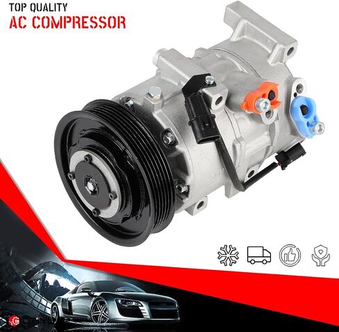 cciyu AC Compressor for Car 2016-2017 for Hyundai Tucson 1.6L,Air Conditioning Compressor with Clutch 6 Grooves 168357 in Saudi Arabia