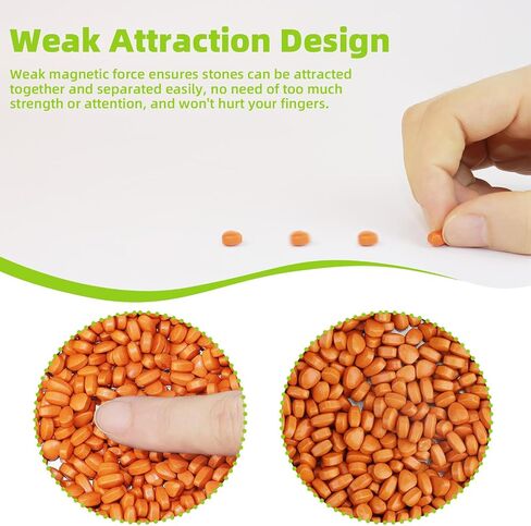 1200 PCS Ferrite Putty Stones, Fidget Toys Rocks for Office Stress Anxiety Relief, Executive Desk Toys for Men Women Adults Gifts, 5 mm, Black in Saudi Arabia