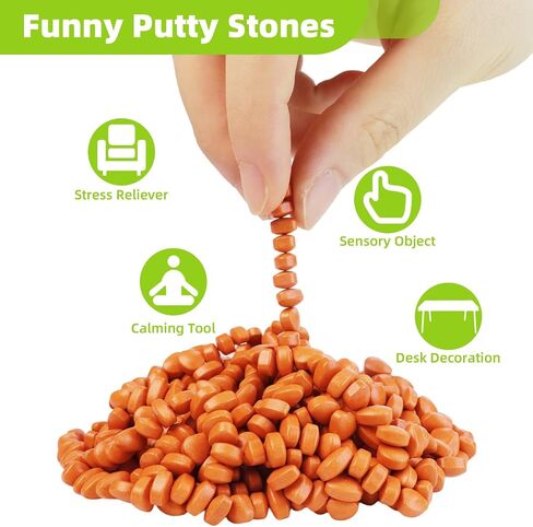 1200 PCS Ferrite Putty Stones, Fidget Toys Rocks for Office Stress Anxiety Relief, Executive Desk Toys for Men Women Adults Gifts, 5 mm, Black in Saudi Arabia