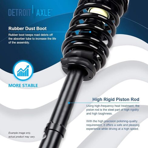 Detroit Axle - 16pc Front End Suspension Kit for 06-10 Hyundai Sonata, Control Arms Tie Rods Boots Sway Bars Struts & Coil Spring Lower Ball Joints 2006 2007 2008 2009 2010 Replacement Struts Shocks in Saudi Arabia