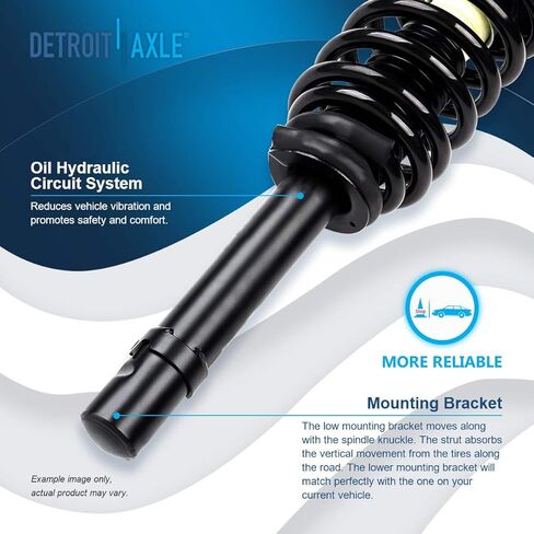 Detroit Axle - 16pc Front End Suspension Kit for 06-10 Hyundai Sonata, Control Arms Tie Rods Boots Sway Bars Struts & Coil Spring Lower Ball Joints 2006 2007 2008 2009 2010 Replacement Struts Shocks in Saudi Arabia
