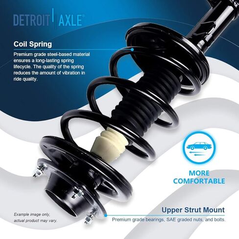 Detroit Axle - Front End 14pc Suspension Kit for 2001-2006 Hyundai Santa Fe 2002 2003 2004 2005, 2 Struts 2 Shock Absorbers 2 Lower Control Arms w/Ball Joint 4 Tie Rods 2 Sway Bars 2 Boots Replacement in Saudi Arabia