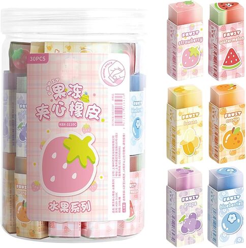 30 Pcs Cute Erasers Cartoon Animal Eraser Kawaii 3D Eraser Pencil Eraser for Students Girls Kids Boys Women School Office Supplies Small Eraser Gift Pack (Animal) in Saudi Arabia