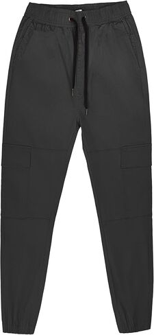 ITALYMORN Cargo Joggers بنطال عمل أسود للرجال مع جيوب in Kuwait