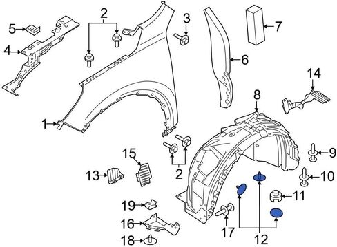 Rexka 30pcs 7mm Hole Fender Liner Splash Shield Hood Consulation Clips W708633-S300 for Ford F150 Bronco Escape Fusio Flex MKC MKT W708633S300 in Saudi Arabia