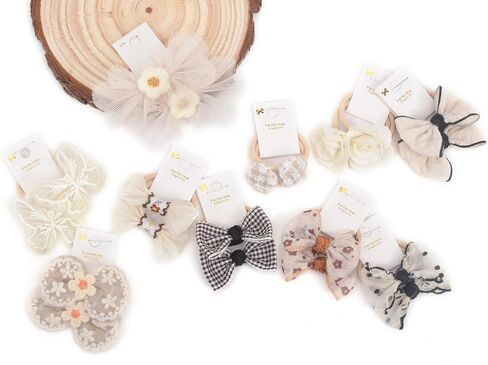 30pcs 1.2 Inches Baby Hair Ties with Bows Elastics Ponytail Holders Baby Bows Tiny Rubber Ribbon Hair Bands For Baby Girls Infants Hair Accessories in Saudi Arabia
