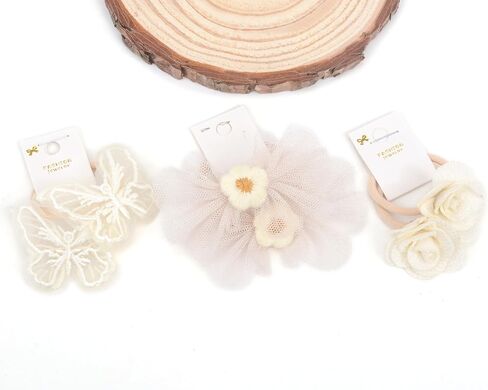 30pcs 1.2 Inches Baby Hair Ties with Bows Elastics Ponytail Holders Baby Bows Tiny Rubber Ribbon Hair Bands For Baby Girls Infants Hair Accessories in Saudi Arabia