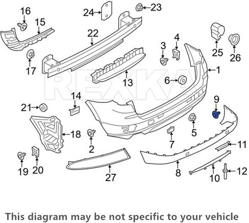 Rexka 15pcs M4.8 Fender Liner Bumper Cover Hex Head Screw for BMW 07147129161 E46 E90 E39 E60 E91 E92 E93 E63 E64 E38 X1 X3 X5 in Saudi Arabia
