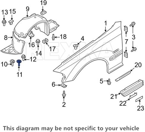 Rexka 15pcs M4.8 Fender Liner Bumper Cover Hex Head Screw for BMW 07147129161 E46 E90 E39 E60 E91 E92 E93 E63 E64 E38 X1 X3 X5 in Saudi Arabia