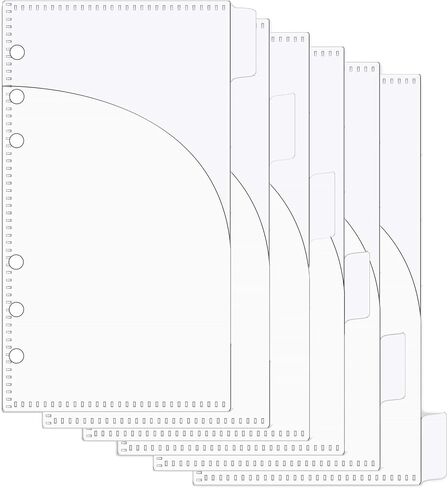 Mogoostry A6 Binder Pocket Cash Envelope 6-Tab Plastic Binder Dividers with 2 Pockets for 6 Ring A6 Binder Sheet Protector Pouch Binder Folder Organizer (Blue - 6 Sheets) in Kuwait