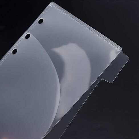 Mogoostry A6 Binder Pocket Cash Envelope 6-Tab Plastic Binder Dividers with 2 Pockets for 6 Ring A6 Binder Sheet Protector Pouch Binder Folder Organizer (Blue - 6 Sheets) in Kuwait