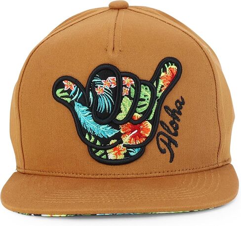 Trendy Apparel Shop Hibiscus Hawaiian Tropical Floral Aloha Embroidered Snapback Cap in Saudi Arabia