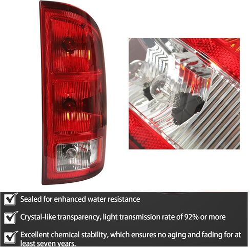 For 2002 2003 2004 2005 2006 Dodge Ram Tail Lights w/Bulbs Halogen Assembly for 02-06 Ram 1500, 03-06 Ram 2500 3500 Taillights Rear Brake Rear Lamps, Driver + Passenger Side CH2801165 CH2800165 in Saudi Arabia
