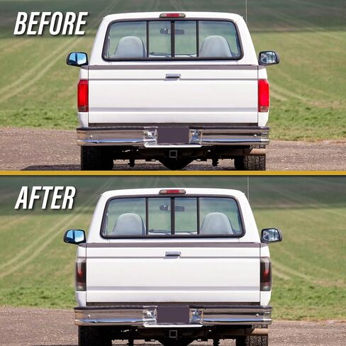 USR 90-96 F150 Pickup Light Light-مصابيح الذيل الخلفية الزوجية (يسار + يمين)-متوافقة مع الشاحنة الفائقة Superduty 1990-1996 Ford F-150 / F250 / F350 و 90-96 Bronco-جميع الطرز (العدسة الحمراء الداكنة الداكنة) in Kuwait