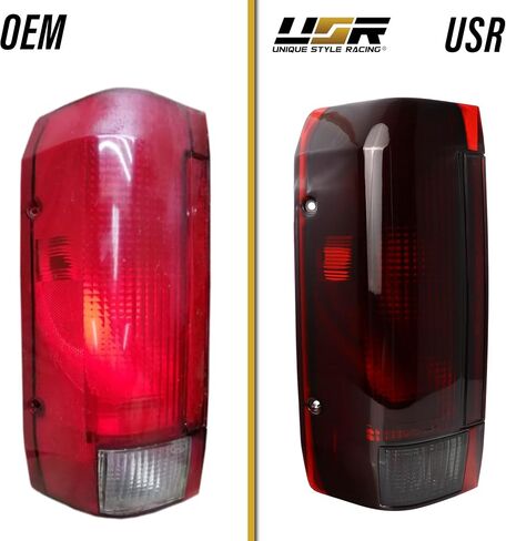 USR 90-96 F150 Pickup Light Light-مصابيح الذيل الخلفية الزوجية (يسار + يمين)-متوافقة مع الشاحنة الفائقة Superduty 1990-1996 Ford F-150 / F250 / F350 و 90-96 Bronco-جميع الطرز (العدسة الحمراء الداكنة الداكنة) in Kuwait