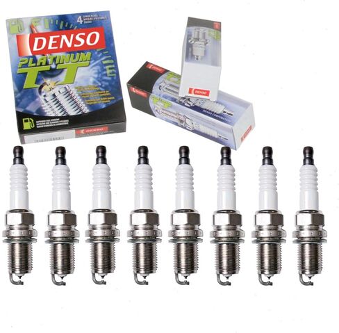 8 pc DENSO Platinum TT Spark Plugs compatible with Jeep Grand Cherokee 4.7L 5.2L 5.9L V8 1993-2007 in Saudi Arabia