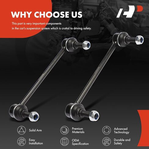 A-Premium 2 x Rear Sway Bar Links Stabilizer Bar Links, Compatible with Nissan Titan 2017-2024, Titan XD 2016-2024 in Saudi Arabia