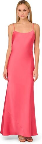 Adrianna Papell Women's Women's Satin Long Dress in Kuwait