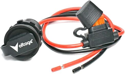 SAE Panel Mount Connector Socket with Fuse Waterproof SAE Quick Connect for Kayak, Boat, Solar Panel, Flush Mount 12AWG 18" V-SAE1250 in Kuwait