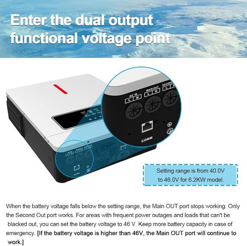y & h 6.2kw hybrid hybrid inverter 48v AC220V on/Off-Grid Solar Heldter المدمج في MPPT 120A الشاحن الشمسي ، اثنين in Kuwait