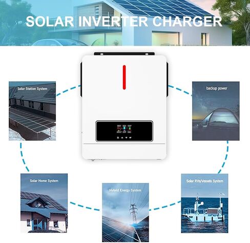 y & h 6.2kw hybrid hybrid inverter 48v AC220V on/Off-Grid Solar Heldter المدمج في MPPT 120A الشاحن الشمسي ، اثنين in Kuwait