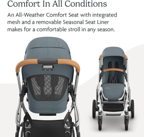 uppababy vista v3 stroller + bassinet v3- نظام عربة أحادية إلى مزدوجة قابلة للتحويل- السحلي ، مقعد طفل صغير ، درع الأخطاء ، درع المطر- Gwen (Green Mélange/Carbon Leather) in Saudi Arabia
