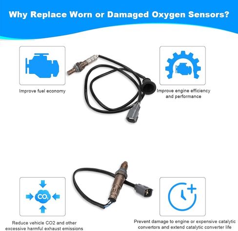 JDMON 2PCS Oxygen O2 Sensor Upstream Downstream Replacement for 2014-2019 Toyota Corolla L4 1.8L Compatible with 234-4921, 2344921, 234-9140, 2349140 in Saudi Arabia