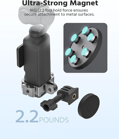 قفص سبيكة الألومنيوم لـ Osmo Pocket 3 ، متوافق مع الجيب 3 مع مقبض البطارية ومقبض 1/4 " in Kuwait