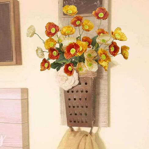 6 PCS Poppies Flowers Flowers Poppy Silk Flowers with Stem Faux Poppies Flower Flower Blows Bowk Phade Boudquet لحضور حفل زفاف حفل ترتيب مركزي. in Kuwait