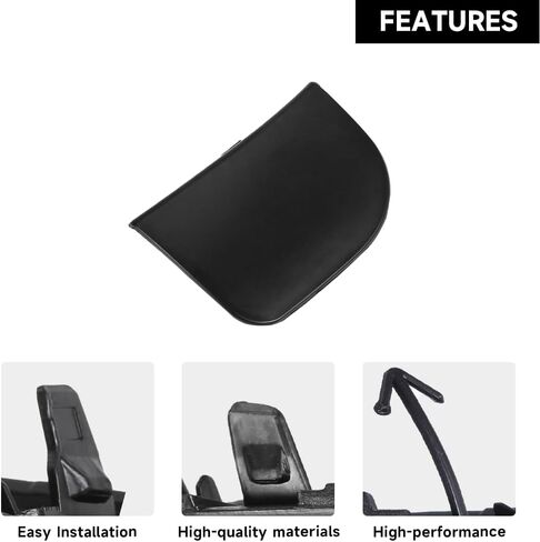 1 Pair Front Bumper Tow Hook Cover Cap for Toyota Prius 2012-2015 | Durable and Sturdy | 52127-47903, 52128-47903 | Tow Hook Eye Hole Cover Cap - Black in Saudi Arabia