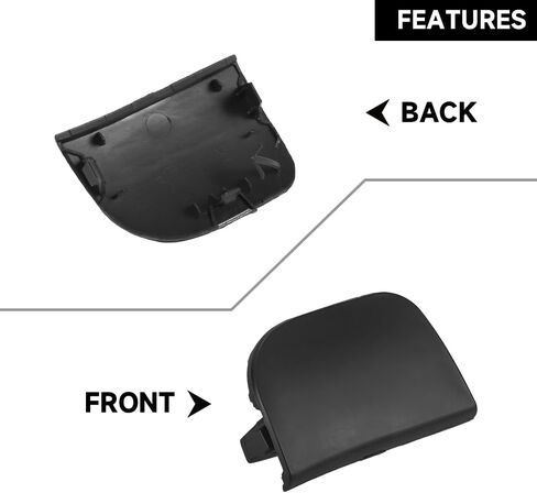 1 Pair Front Bumper Tow Hook Cover Cap for Toyota Prius 2012-2015 | Durable and Sturdy | 52127-47903, 52128-47903 | Tow Hook Eye Hole Cover Cap - Black in Saudi Arabia