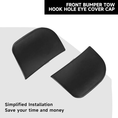 1 Pair Front Bumper Tow Hook Cover Cap for Toyota Prius 2012-2015 | Durable and Sturdy | 52127-47903, 52128-47903 | Tow Hook Eye Hole Cover Cap - Black in Saudi Arabia